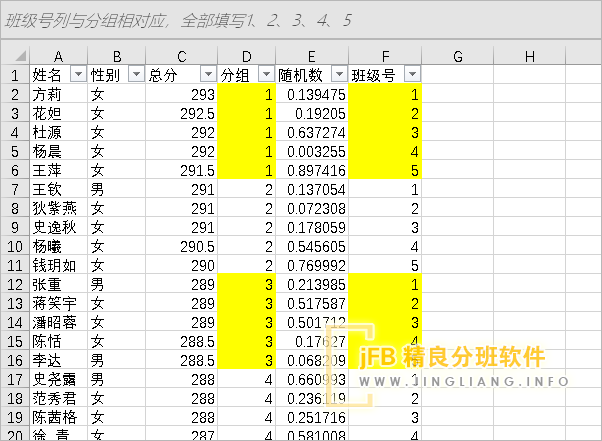 按顺序填写班级号
